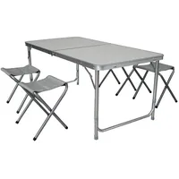 Mojawo 5er Alu Campingmöbel Set Outdoor Camping Tisch +