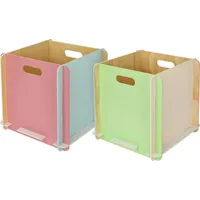 HMF Aufbewahrungsbox aus Holz zum Zusammenstecken, 2er Set, passend