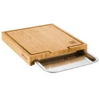Zwilling BBQ+ Schneidbrett mit Auffangschale, Saftrille, FSC-zertifizierter Bambus, Schale