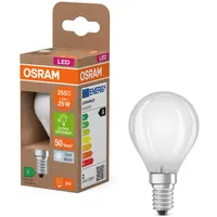 Osram LED-Lampe in klassischer Miniballform, mit dekorativem LED-Filament im