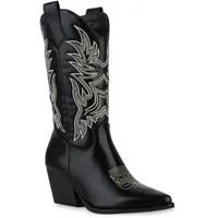 VAN HILL Cowboystiefel in Schwarz