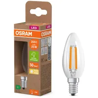 Osram LED-Lampe in klassischer Miniballform, mit dekorativem LED-Filament, Energieeffizienzklasse
