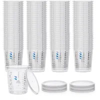 Benbow Profi-Messbecher 100x 680ml mit Deckel mit vielfältiger Skalierung