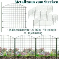 V2Aox Zaun Gartenzaun Steckzaun Teichzaun für Garten Teich 24