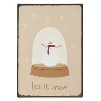 Ib laursen Metallschild Let it snow, 14 x 20