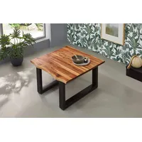 Sam Couchtisch Baumkante 80 x 80 cm Akazie cognacfarben
