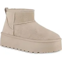 VAN HILL Plateau Boots in Beige
