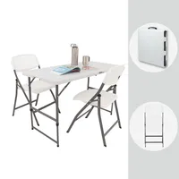 Baumarktplus TRUTZHOLM Campingset eckig Klapptisch 120x60 cm mit 2