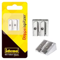 IDENA 520051 - Doppelanspitzer Metall, Keilform, für dünne und