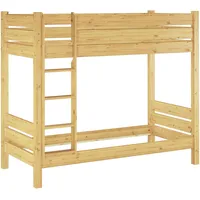 Erst-Holz Kiefer-Etagenbett Massivholz natur 90x190 stabil ohne Rollrost 60.16-09-190