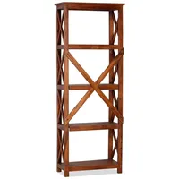 VidaXL Bücherregal Massivholz mit Honigfarbenem Finish 60x30x160 cm