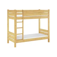 Erst-Holz Etagenbett extra stabil 90x190 Stockbett Massivholzbett Kiefer Rollrost