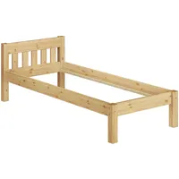 Erst-Holz Massivholzbett Kiefer natur 80x200 Bettrahmen Einzel-Bettgestell ohne Rollrost