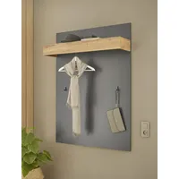 INOSIGN Garderobenpaneel »GIRON/CiTY, Wandregal in Wotan Eiche, Flurgarderobe mit