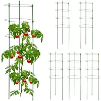 Relaxdays Rankhilfe 6er Set, Metall & Kunststoff, 90 cm