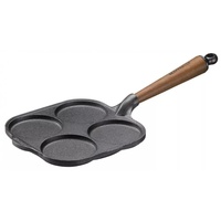 Skeppshult Gusseisen Eierpfanne Walnussgriff, Pfanne + Kochtopf, Schwarz