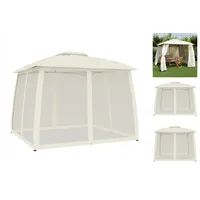 VidaXL Pavillon mit Doppeldach & Netzwänden Creme 2,93x2,93 m