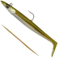 Savage Gear Sandeel V2-2 Gummifische + 1 Jigkopf, Größe/Gewicht/Farbe:18cm