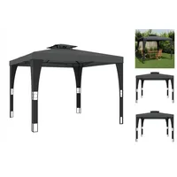 VidaXL Pavillon mit Doppeldach Anthrazit 2,98x2,98 m Stahl