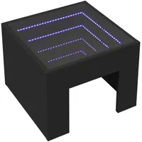 VidaXL Couchtisch mit Infinity-LED Schwarz 40x40x30 cm - Schwarz