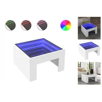 VidaXL Couchtisch mit Infinity-LED Weiß 50x50x30 cm - Weiß