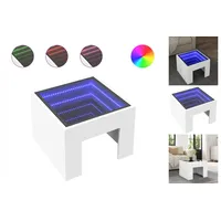 VidaXL Couchtisch mit Infinity-LED Weiß 40x40x30 cm