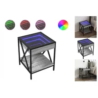 VidaXL Nachttisch mit Infinity-LED Grau Sonoma 40x40x49 cm