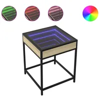 VidaXL Nachttisch mit Infinity-LED Sonoma-Eiche 40x40x51 cm