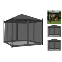 VidaXL Pavillon mit Netzwänden Anthrazit 2,93x2,93 m Stahl