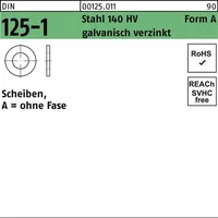 Reyher Unterlegscheibe DIN 125-1 A 5,3x10x1 Stahl 140 HV