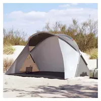VidaXL Strandzelt 2 Personen Grau Pop-Up Wasserdicht