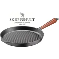 Skeppshult Gusseisen Grillpfanne rund Walnuss, Pfanne + Kochtopf