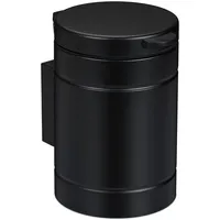 Relaxdays Kosmetikeimer Wandmontage, 3 Liter, Absenkautomatik, Inneneimer, Metall, runder