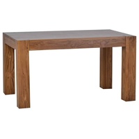 MiaMöbel Esstisch Mumba 140x90cm mit Kopfauszug Massivholz Teak