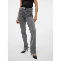 Vero Moda Tessa Straight Ra206 Hochtaillierte Jeans Medium Grey