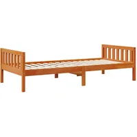 VidaXL Kinderbett ohne Matratze Wachsbraun 75x190 cm Massivholz Kiefer