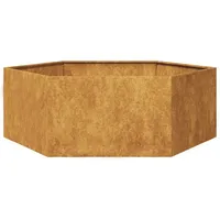 DKD Home Decor Pflanzkübel Sechseckig 138x120x45 cm Wetterfester Stahl