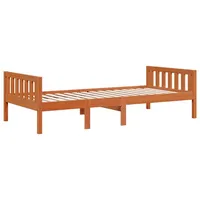 VidaXL Kinderbett ohne Matratze Wachsbraun 90x200 cm Massivholz Kiefer