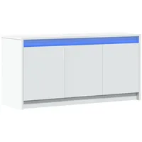VidaXL TV-Schrank mit LED-Beleuchtung Weiß 100x34x50 cm Holzwerkstoff
