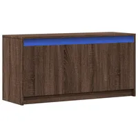 VidaXL TV-Schrank mit LED-Beleuchtung Braun Eichen-Optik 100x34x50 cm