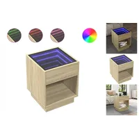 VidaXL Couchtisch mit Infinity-LED Sonoma-Eiche 40x40x50 cm