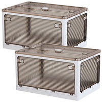 Joybos Set mit 2 Aufbewahrungsboxen für Kleidung, 56 l
