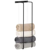 Navaris Doppel Handtuchhalter schwarz - Wand Handtuchstange 42x14x11cm -