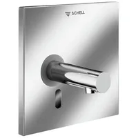 Schell Linus Fertigmontageset 019422899 Frontplatte Edelstahl, 230 mm Auslauf,