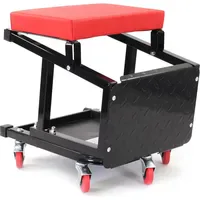 Wiltec Werkstattwagen rollbar Tritthocker Werkstatthocker Rollsitz Leiter Ablage