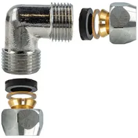 Tecuro Quetschverschraubung, Winkel 90°, für Ø 8 mm Kupferrohr,