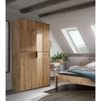 Home Affaire »Huven, Kleiderschrank, viel Stauraum, Aufbewahrung«, Massiv Eiche,
