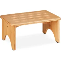 Relaxdays Fußbank Bambus, für Bad, Küche, Wohnzimmer, HBT: 17,5