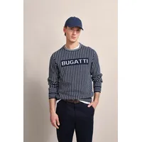 Bugatti Strickpullover, mit präsentem Logo-Print bugatti marine
