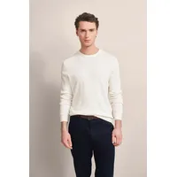 Bugatti Strickpullover mit Geflechtstruktur weiß 3XL